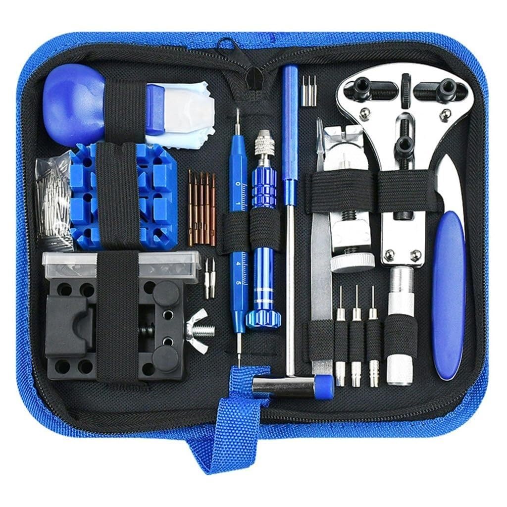 Kit de reparación de Relojes con 185 Herramientas para Mesa de reparación, combinación para Quitar y reemplazar