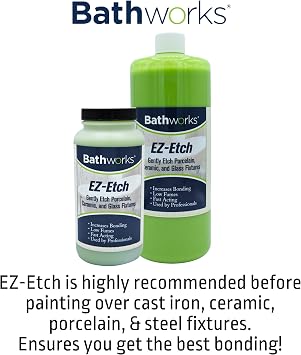 Bathworks Essentials Roll-On Refinishing Kit - 22 fl oz, High Gloss Almond, Long-Lasting Acrylic Resin Finish with Non-Slip Additive - Professional-Grade DIY Coating for Bathtubs, Tile, Sinks & Showers (Paint Materials Only)