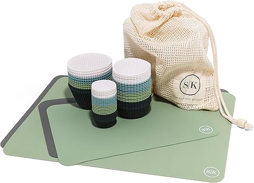 Miniatura 12 de The Silicone Kitchen JUMBO - Vaso reutilizable de silicona para hornear, no tóxico, sin BPA, apto para lavavajillas, Jumbo, paquete de 12, blanco,