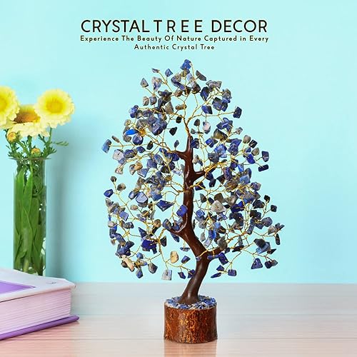 Miniatura 6 de NARIBABU Árbol de lapislázuli, cristal para energía positiva, piedras de Feng Shui, regalos espirituales, bonsái de piedras preciosas, decoración