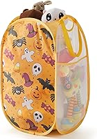 Vista 11 de TECHMILLY Cesta plegable de malla para la ropa sucia con asas resistentes y bolsillo lateral, cestas plegables portátiles para ropa para dormitorio