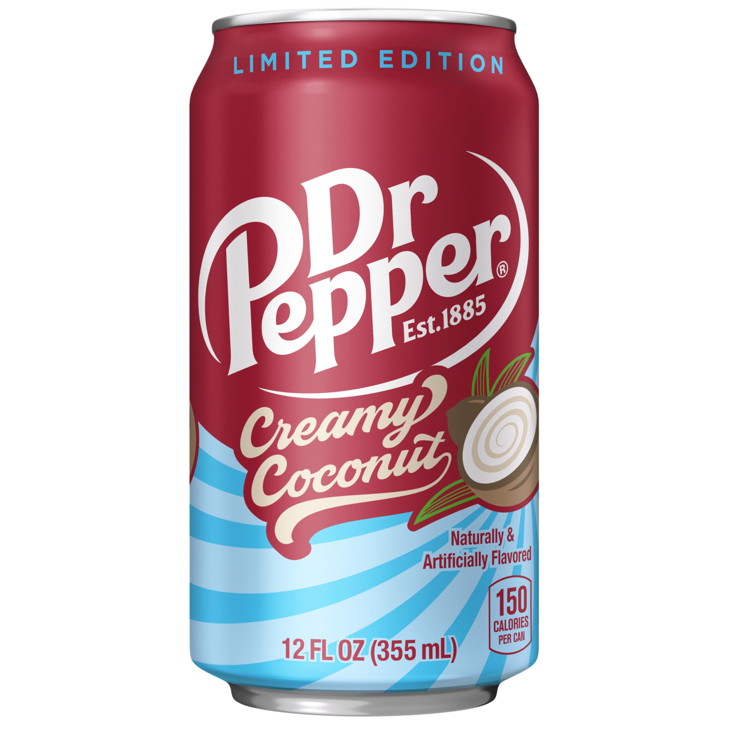 Dr Pepper Soda crémeux à la noix de coco, canettes de 355 ml, paquet de 12