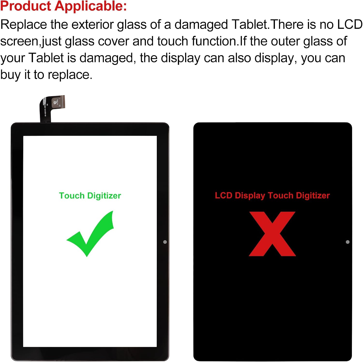 New Touch Screen Glass Digitizers Replacement Compatible with BLU M10L Pro 2022 M0214UU 10.1'' (XC-GG1010-629) with Upgraded OCA Repair Kit-No LCD Display