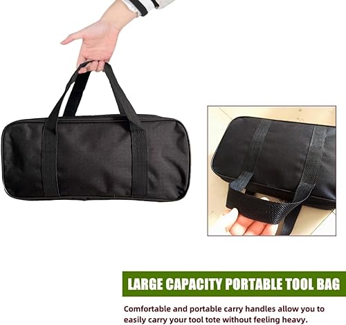 Miniatura 5 de BLIRITEL Bolsa de herramientas de boca ancha de 13 pulgadas, bolsa de herramientas Oxford impermeable, organizador de herramientas de gran capacidad