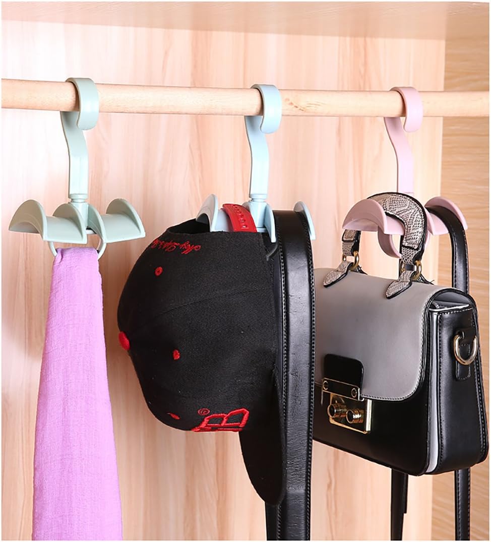 🛒 Flash Sale LIONWEI LIONWELI Rotating Handbag Hanger Rack Closet Storage Organizer Hooks for Bag Belt Tie Scarf 4 Color