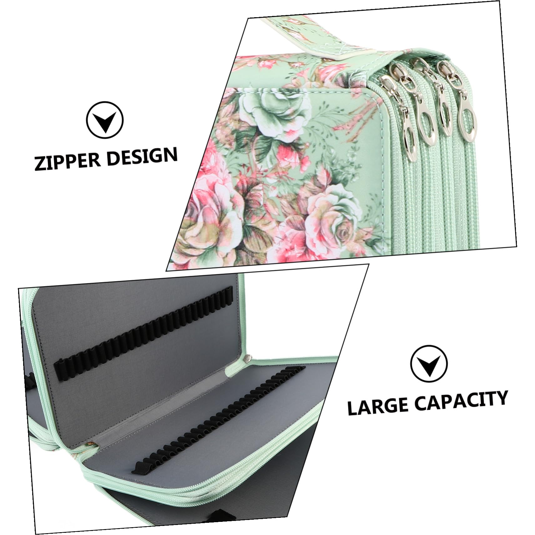 Zerodeko Astuccio per Matite da Disegno Organizza e Conserva le Matite Gomme e Temperini Realizzato Materiali di Buona Qualità Maniglia Ergonomica per Trasporto Facile