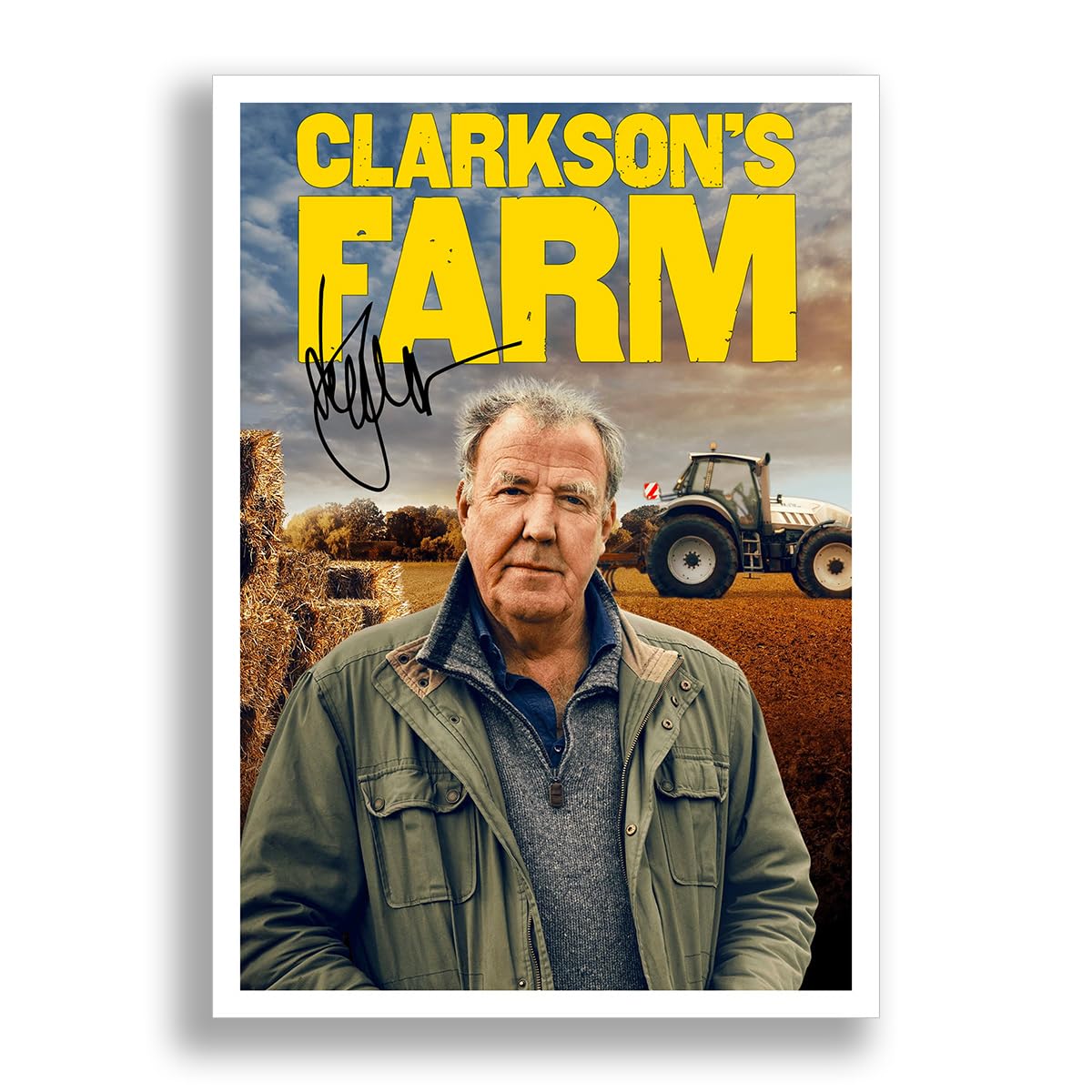 Mounted Gifts Black Clarkson’s Farm Cast Signed Autograph A4 Poster Photo Print Tv Show Series Season Framed Memorabilia Gift Jeremy Clarkson (A4 Poster Only)