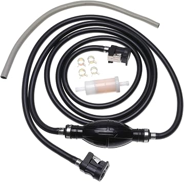 iFJF 32-858104K08 Outboard Fuel Line Hose Kit 5/16" 10 Ft Replacement for Yamaha Marine Johnson Mercury Outboard 4 hp-200 hp with Primer Bulb Tank Quick Female Connector 35-816296-4 Fuel Filter