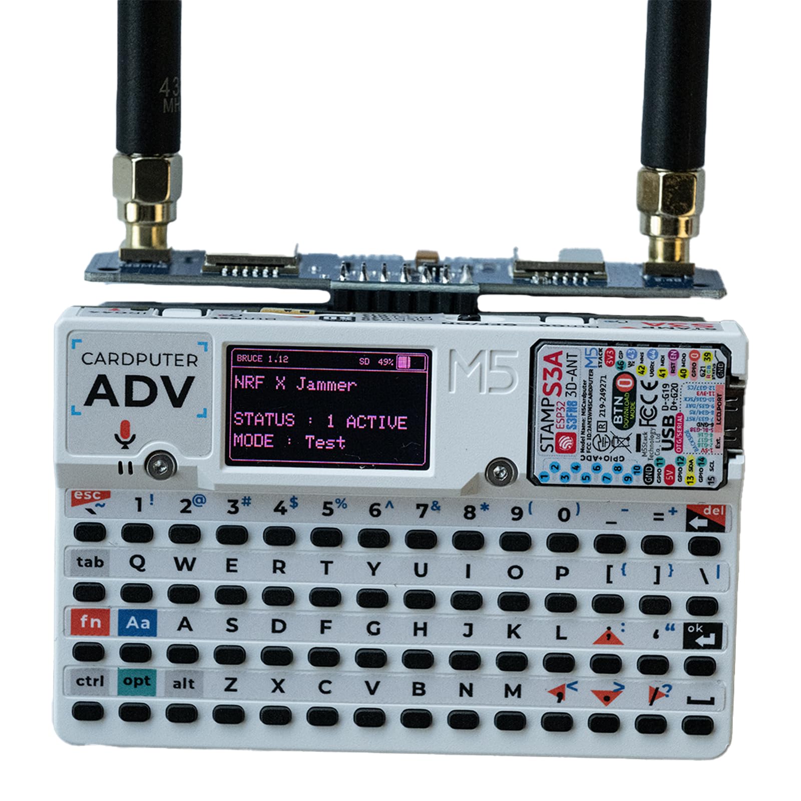 Scheda di sviluppo RF 2-in-1 per M5Stack Cardputer ADV, compatibile NRF24 & CC1101, 2,4GHz & 433MHz, commutazione automatica, protezione SPI/GPIO