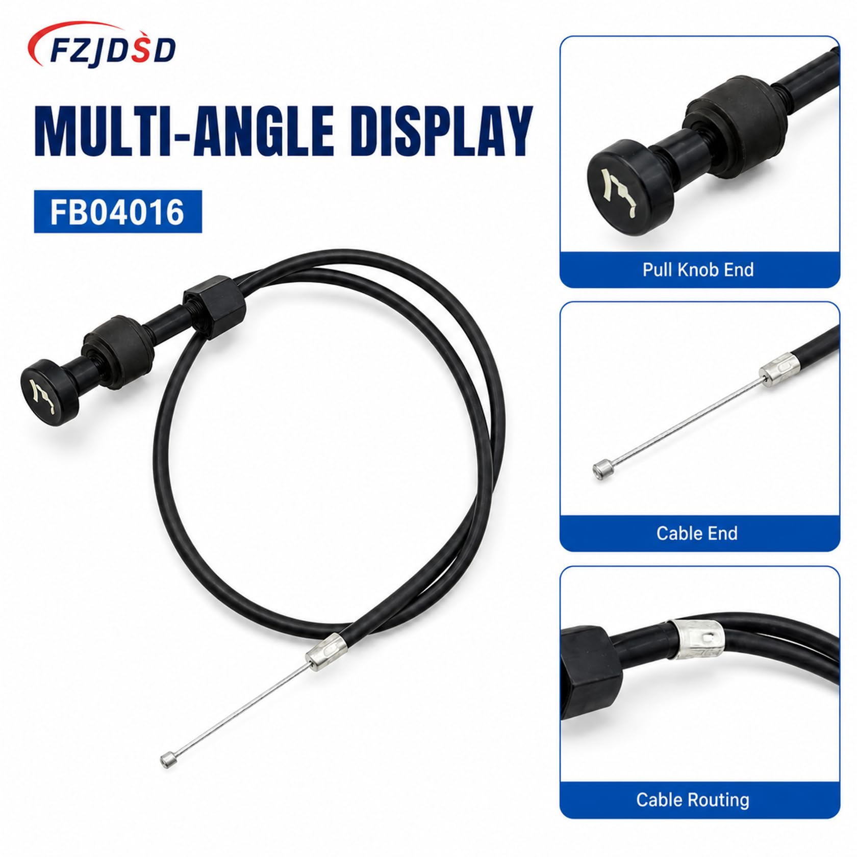 FZJDSD Câble de starter pour carburateur FB04016 compatible avec Yamaha TTR125 TTR125E TTR125L TTR125LE 2000 2001 2002 2003 2004 2005 2006 2007