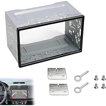 DYOUen Auto Radio Montage Rahmen 2DIN Doppel Metallrahmen Halterung Faszienmontageset f r Doppel DIN Auto Radio Auto DVD Player GPS Navigation