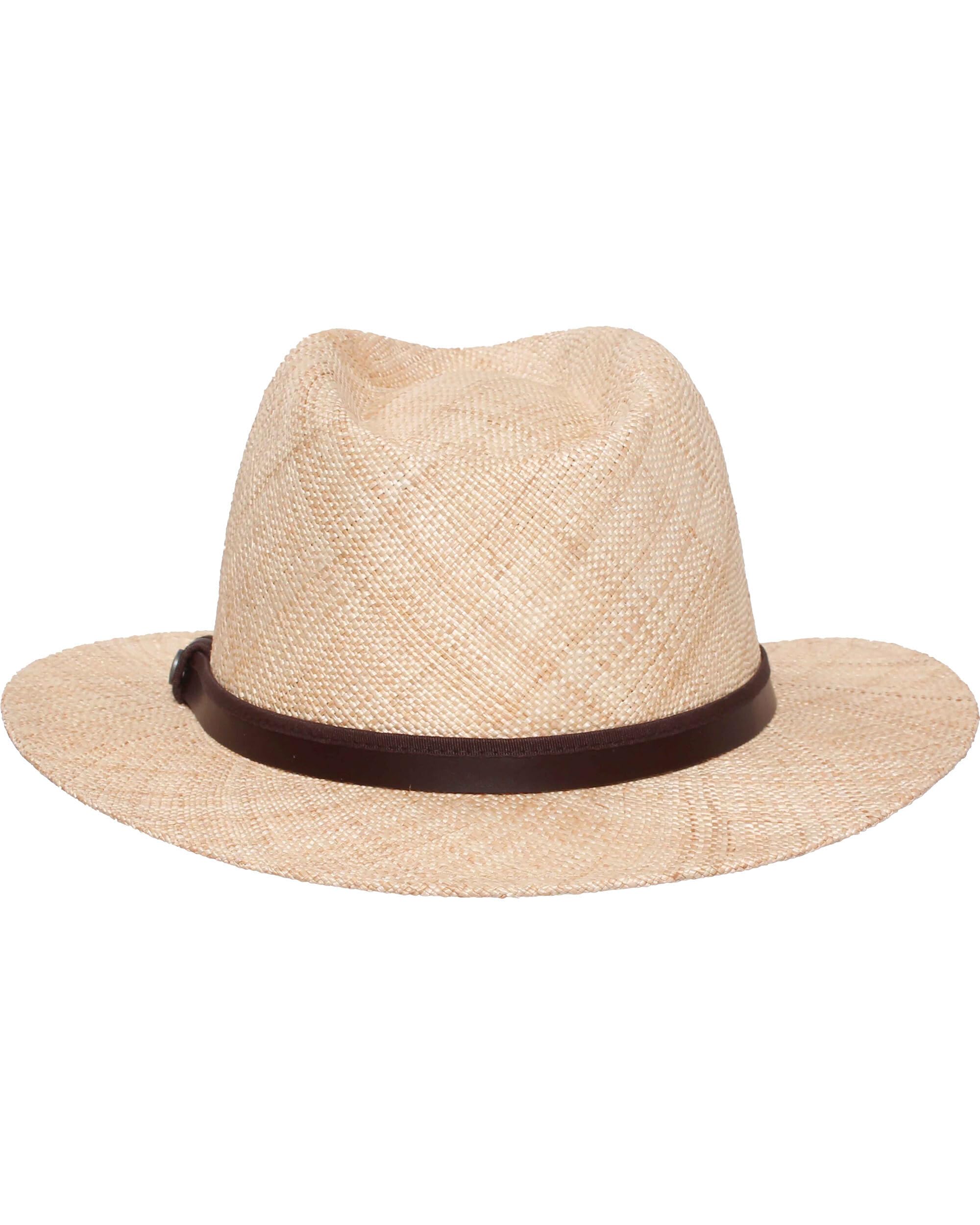 bugatti Chapeau de paille pour homme | 100 % paille | Bandeau en cuir | élégant finement tissé pour l'été