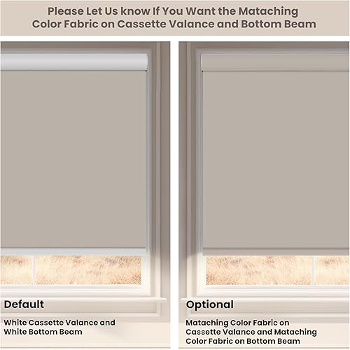 Miniatura 7 de BERISSA Persianas enrollables opacas sin cordones para oscurecer la habitación, con cenefa de casete, persianas de ventana opacas para hogar,