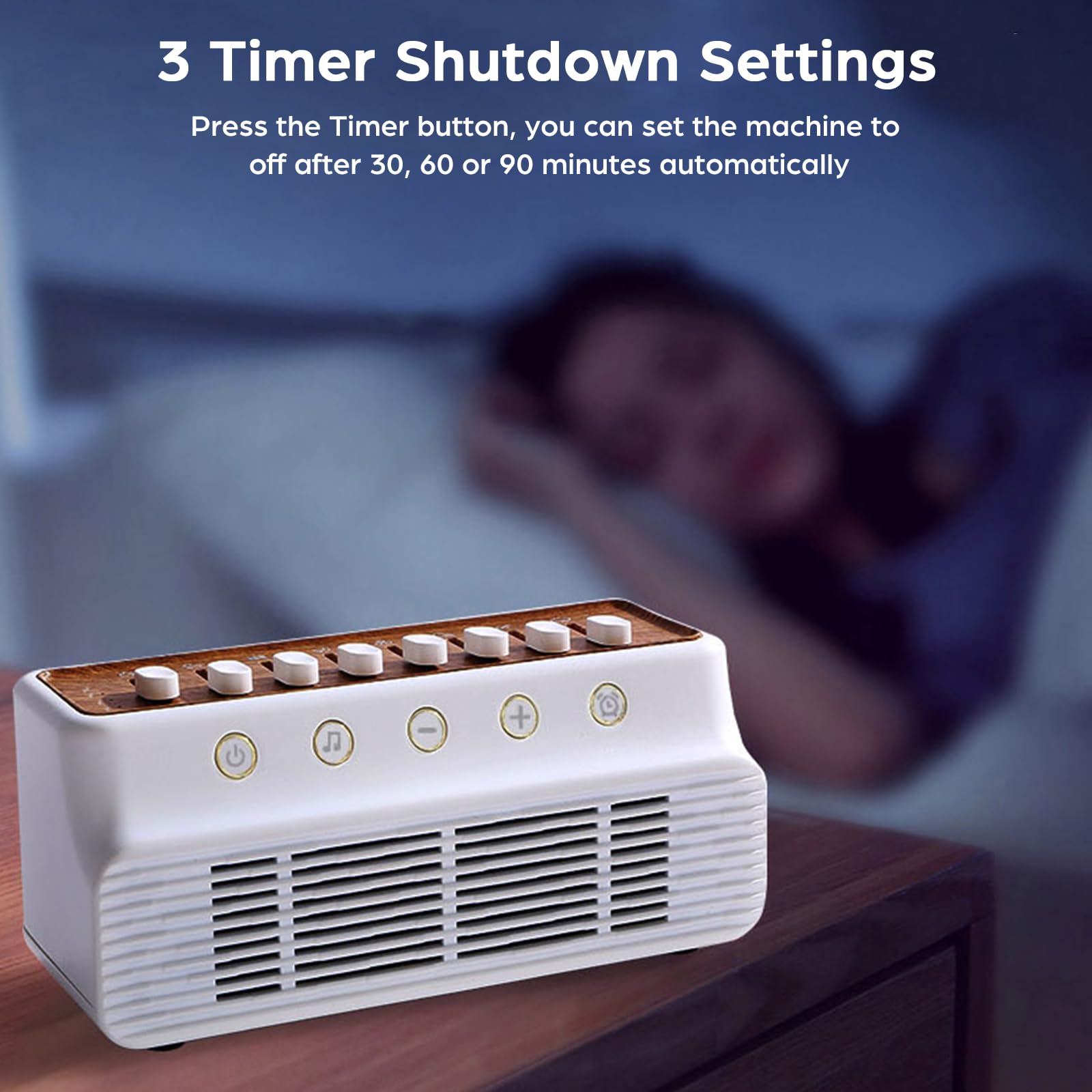 White Noise Machine With Bluetooth Speaker & Aromatherapy - Sleep Sound Machine For Adults & Baby