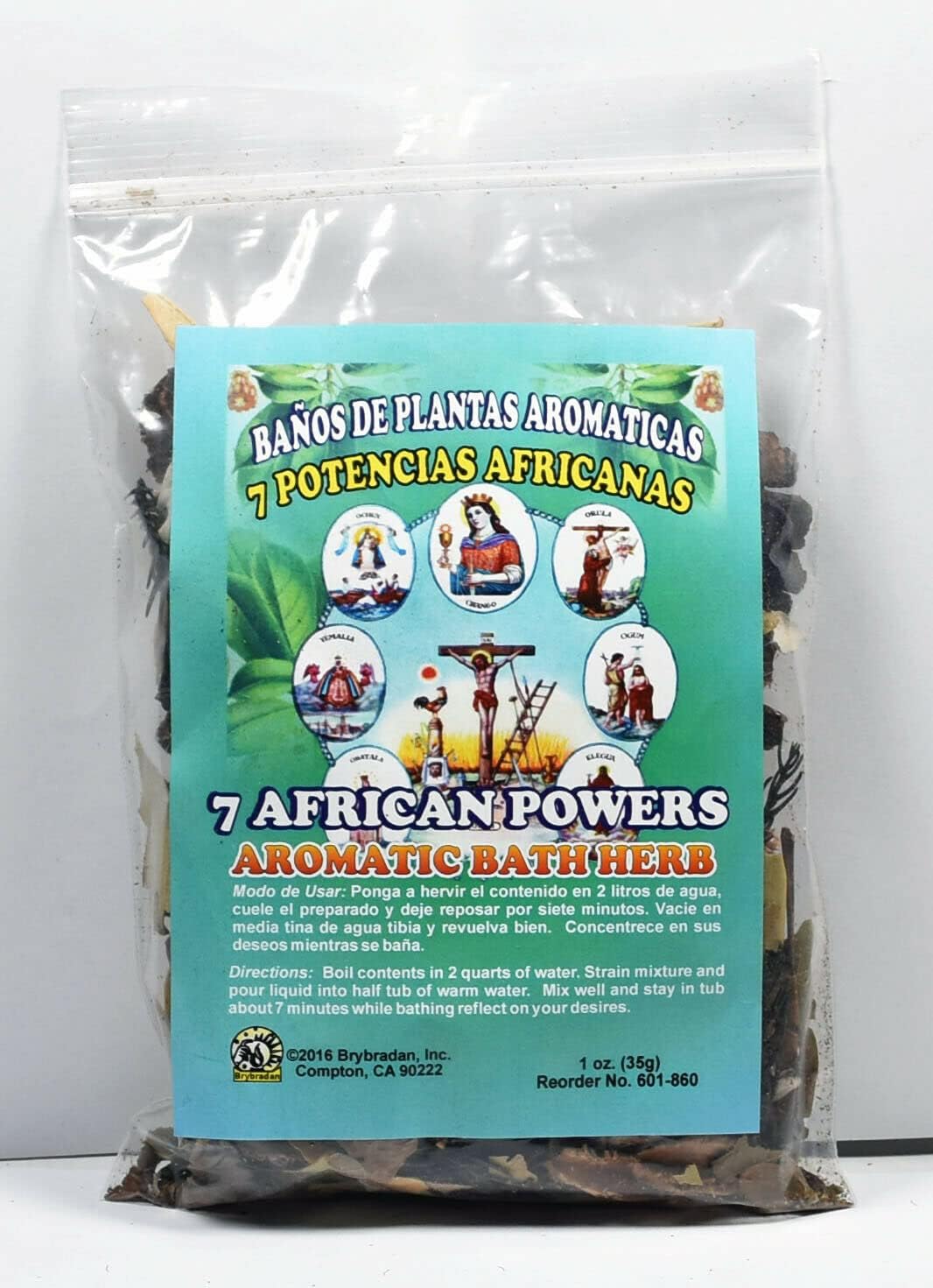 12 PCS Aromatic Soothing HERBALBath 7 African Powers 7 POTENCIAS AFRICANAS BANO DE PLANTAS AROMATICAS - Made in USA - 1 OZ