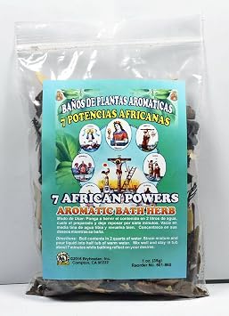1 PC Aromatic Soothing HERBALBath 7 African Powers 7 POTENCIAS AFRICANAS BANO DE PLANTAS AROMATICAS - Made in USA - 1 OZ