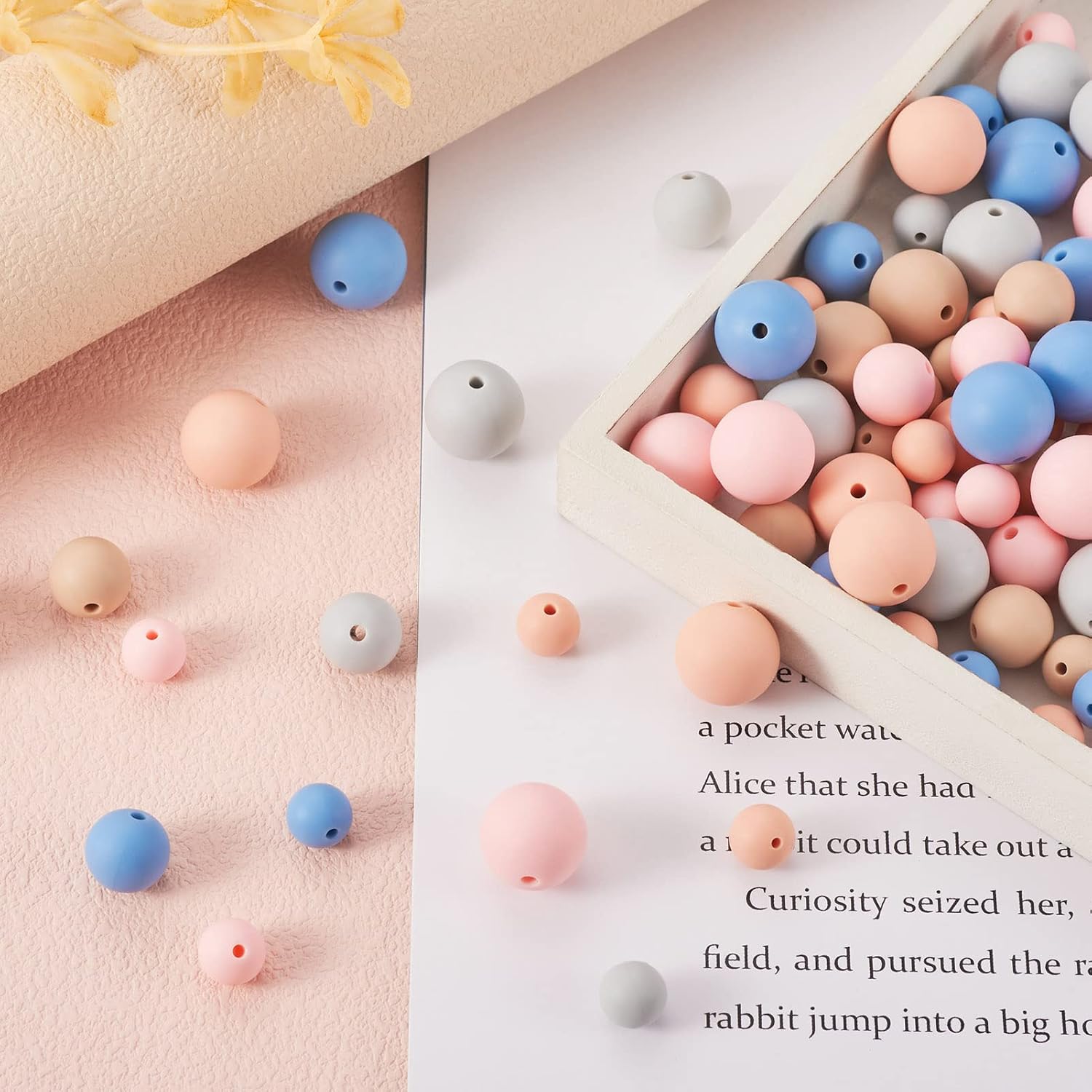 150Pcs Silicone Round Beads 9mm 12mm 15mm Pastel Color Silicone Focal Beads Chunky Bubblegum Beads Gumball Beads for Beadable Pens Keychains DIY Gift Crafts