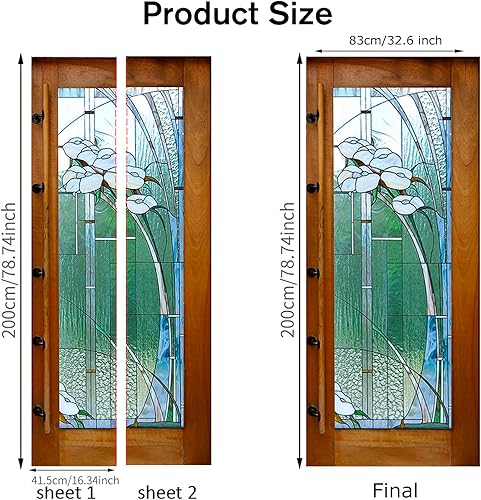 Miniatura 2 de ChezMax Calcomanías para puerta, calcomanías 3D para puerta, murales de puerta para despegar y pegar, papel tapiz de vinilo decorativo extraíble,