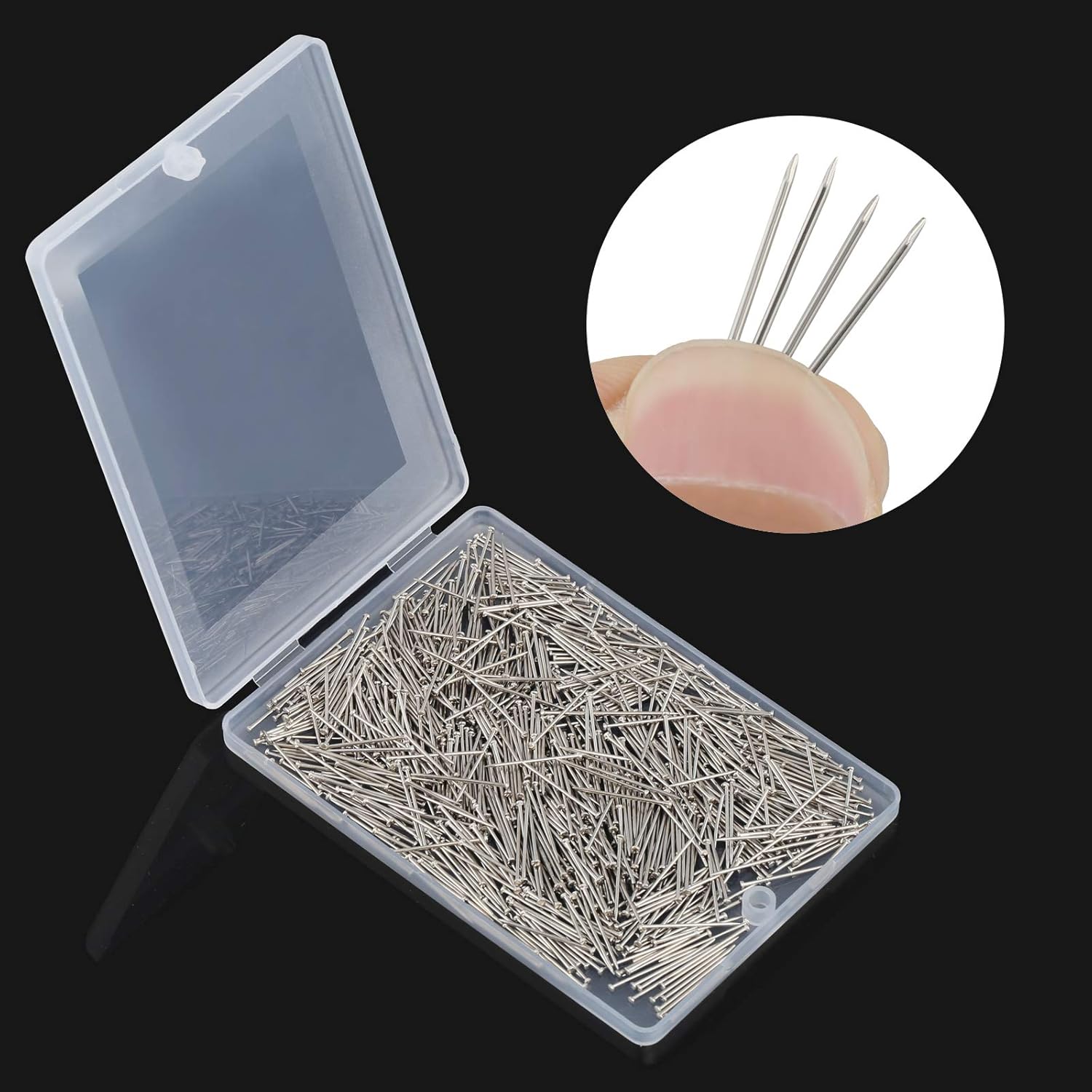 Naler 800PCS Straight Pins, Fine Head Pins, Push Pins for Jewelry Making, Sewing Craft, DIY Craft Decoration, 0.7×0.04in - Image 5