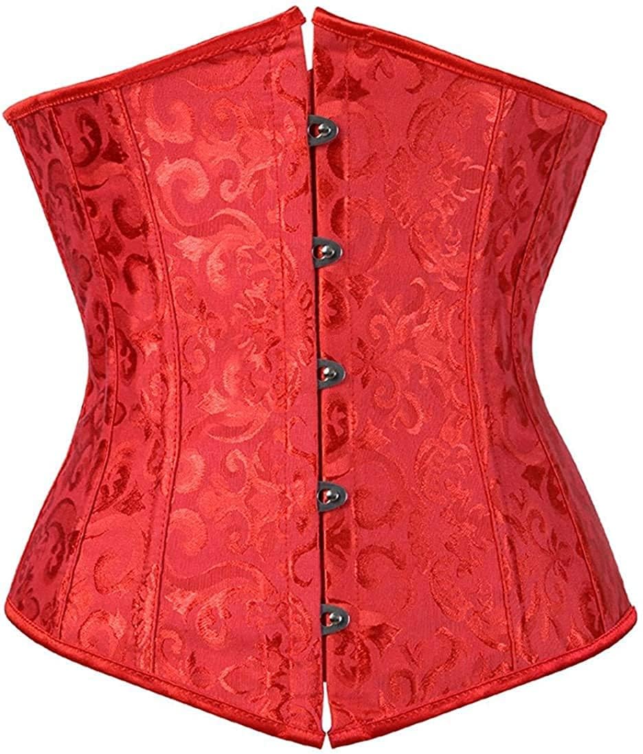 Women's Satin Lace Up Corset Underbust Wedding Corsets Top Bridal Corset Shapewear Lace Up Back Bridal Bustier Corsets Waist Trainer