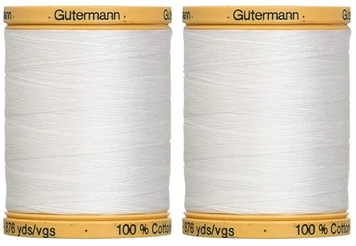 2-Pack - Gutermann Natural Cotton Thread Solids 876 Yards Each