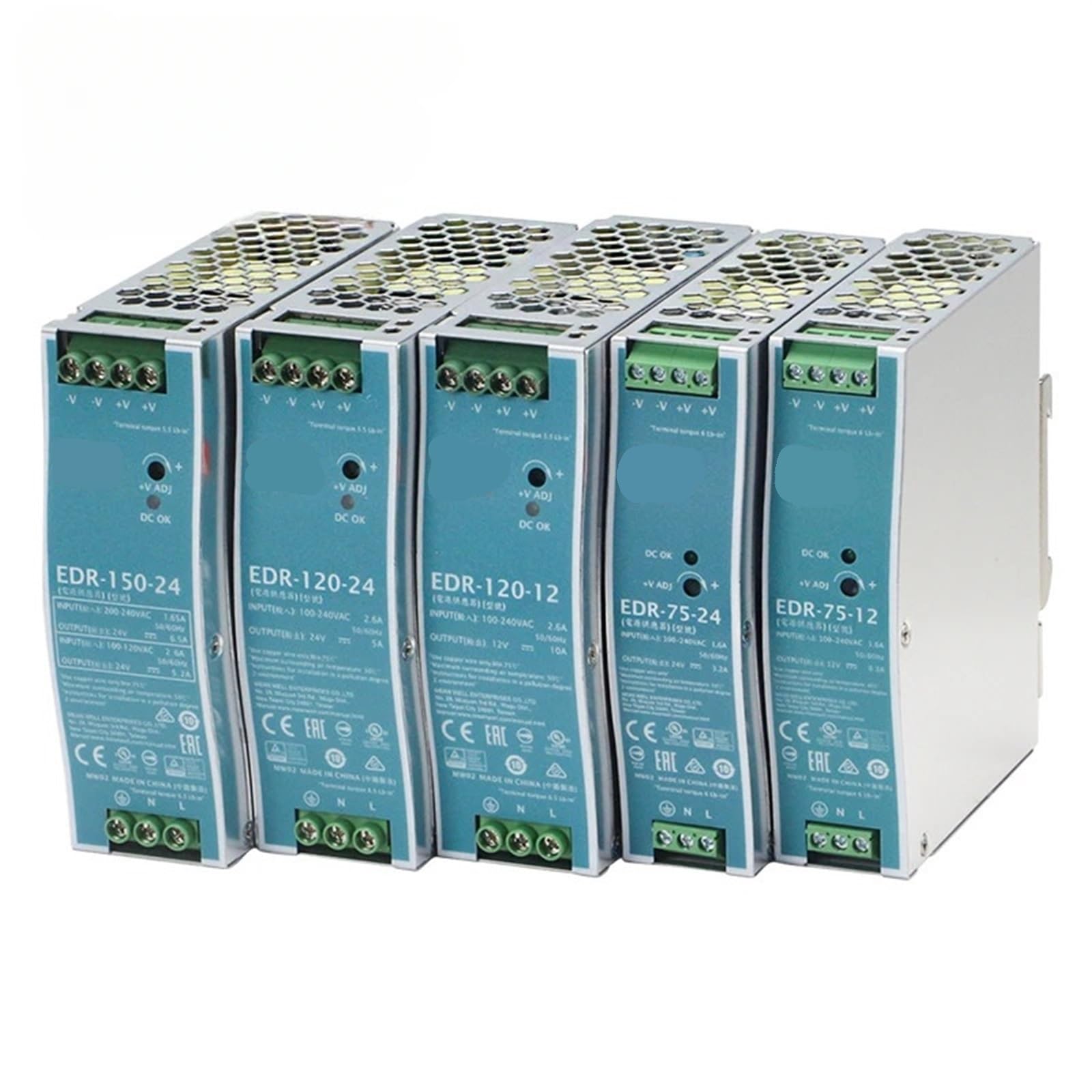 Alimentation rail DIN 12V EDR-240 commutation AC transformateur LED
