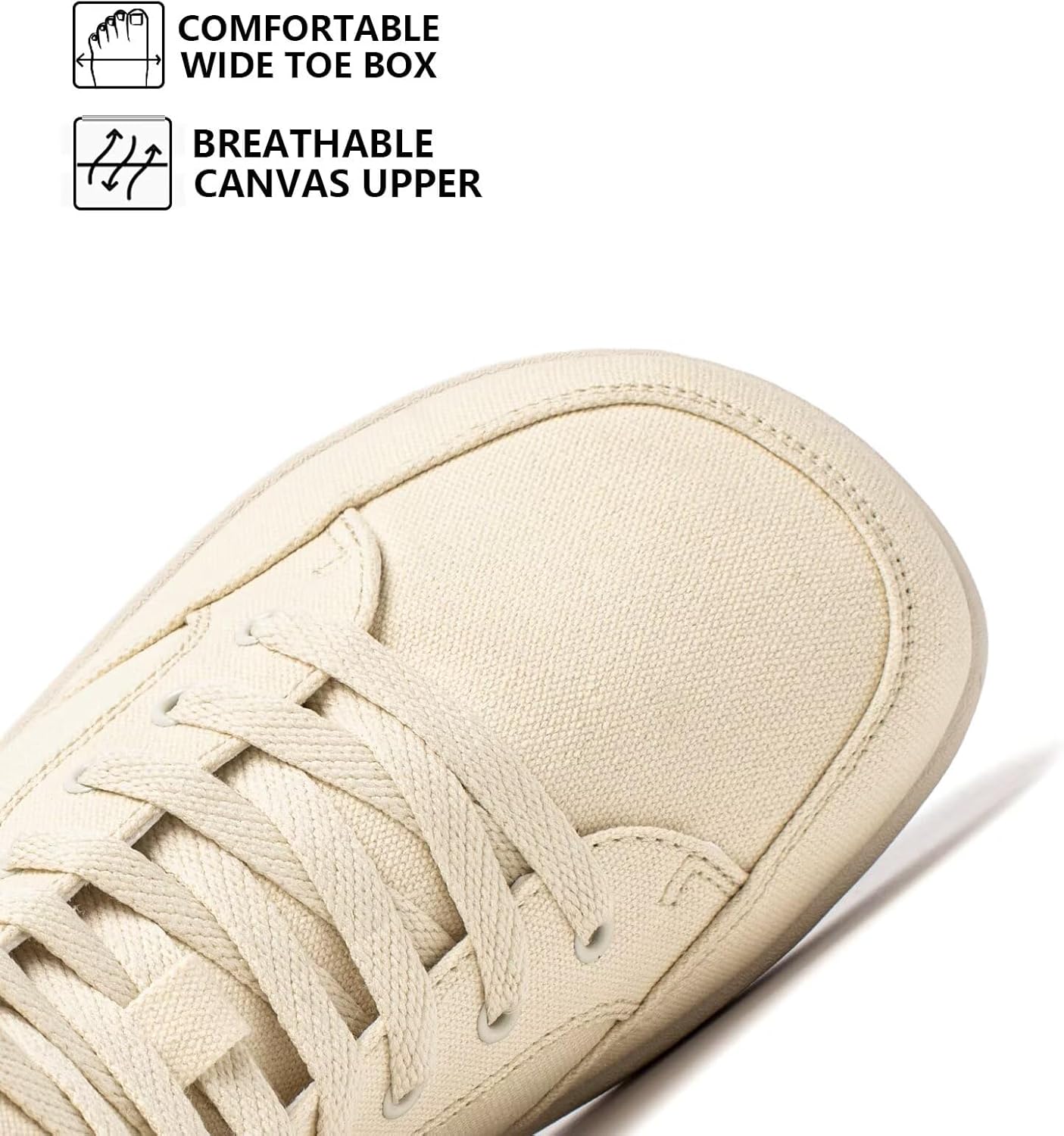 HOBIBEAR Womens Barefoot Shoes | Wide Toe Box | High Top Canvas | Comfortable Trail Running Sneaker - Image 2