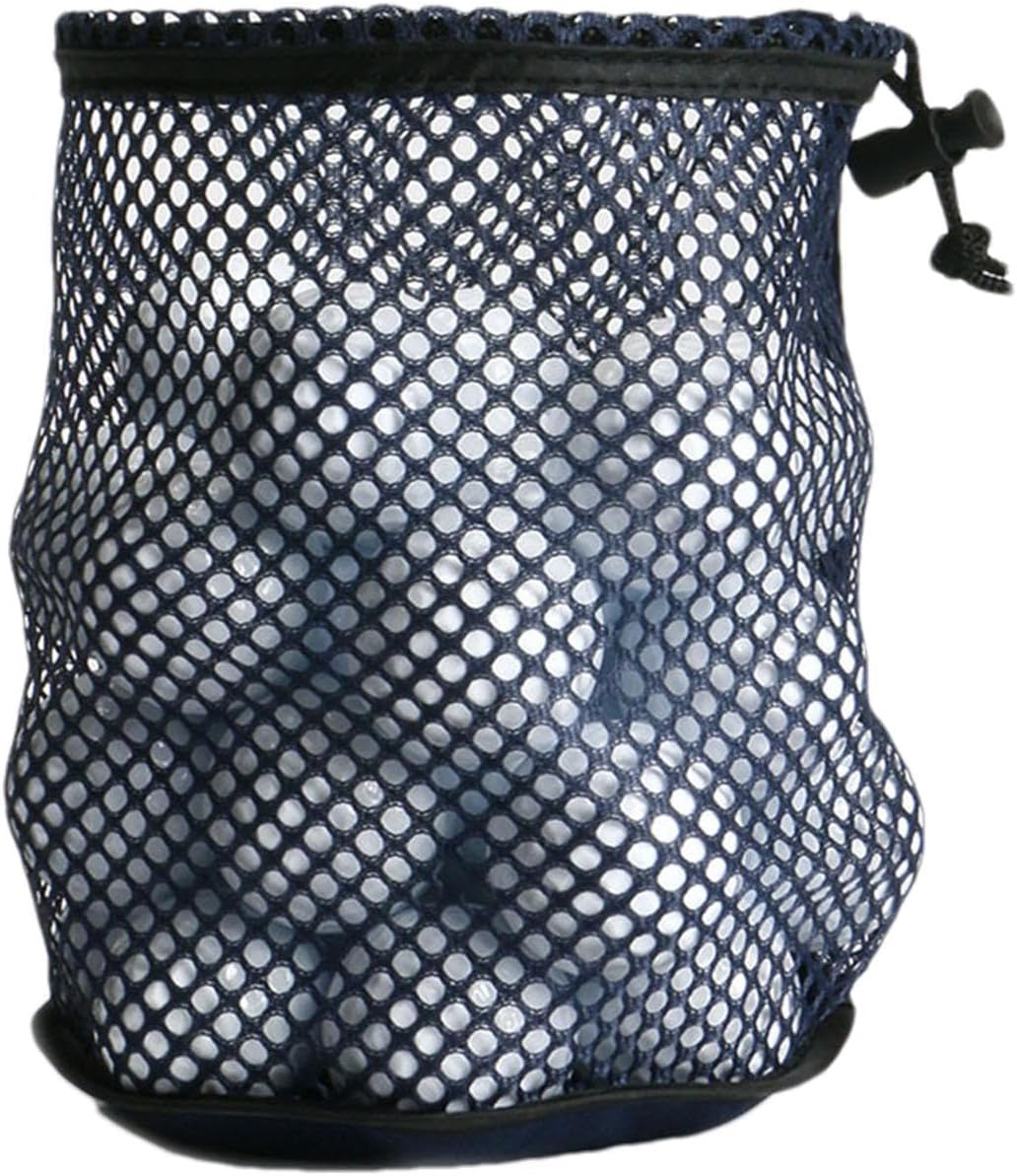 Golf Ball Storage Bag | Lightweight Mesh Golf Bags With Sliding Drawstring Cord - Cart Organizer Polyester Net Mesh Storage Bag And ID Tag For Balls, Beach