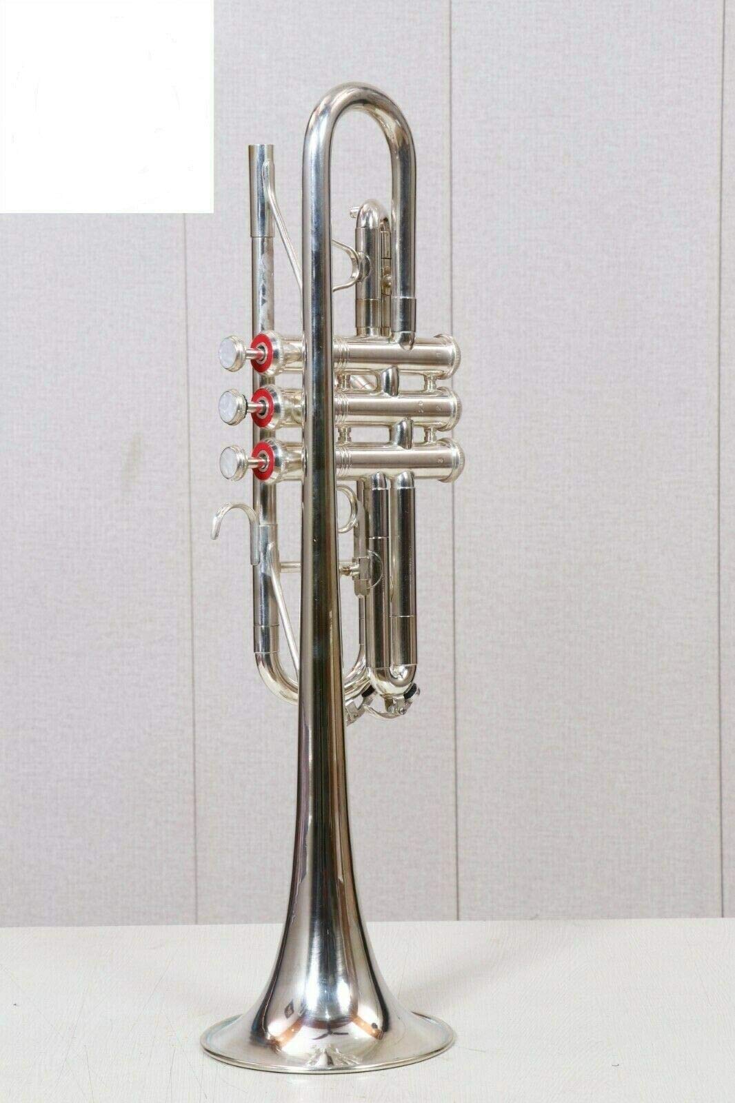 Tromba In Do Professionale - Placcatura In Argento, Con Custodia Rigida E Bocchino - Per Bande Musicali E Principianti - Foto 9