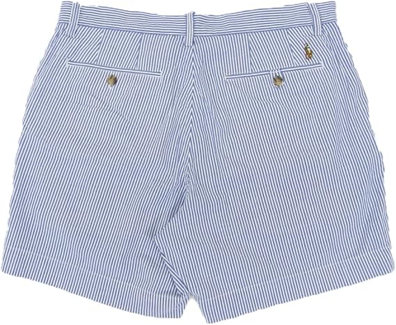 【美品】ラルフローレン ストライプ 膝丈パンツ POLO RALPH LAUREN - ラルフローレン 膝丈パンツ ブルー