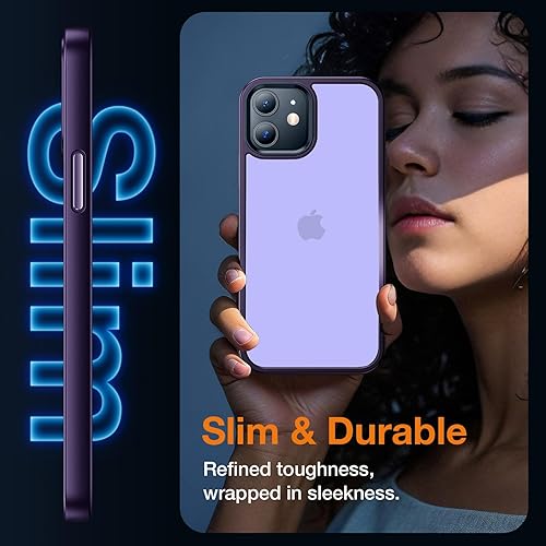 Miniatura 247 de Funda para iPhone 12, a prueba de golpes, para iPhone 12 Pro, protección contra caídas de grado militar, parte trasera dura, delgada, translúcida