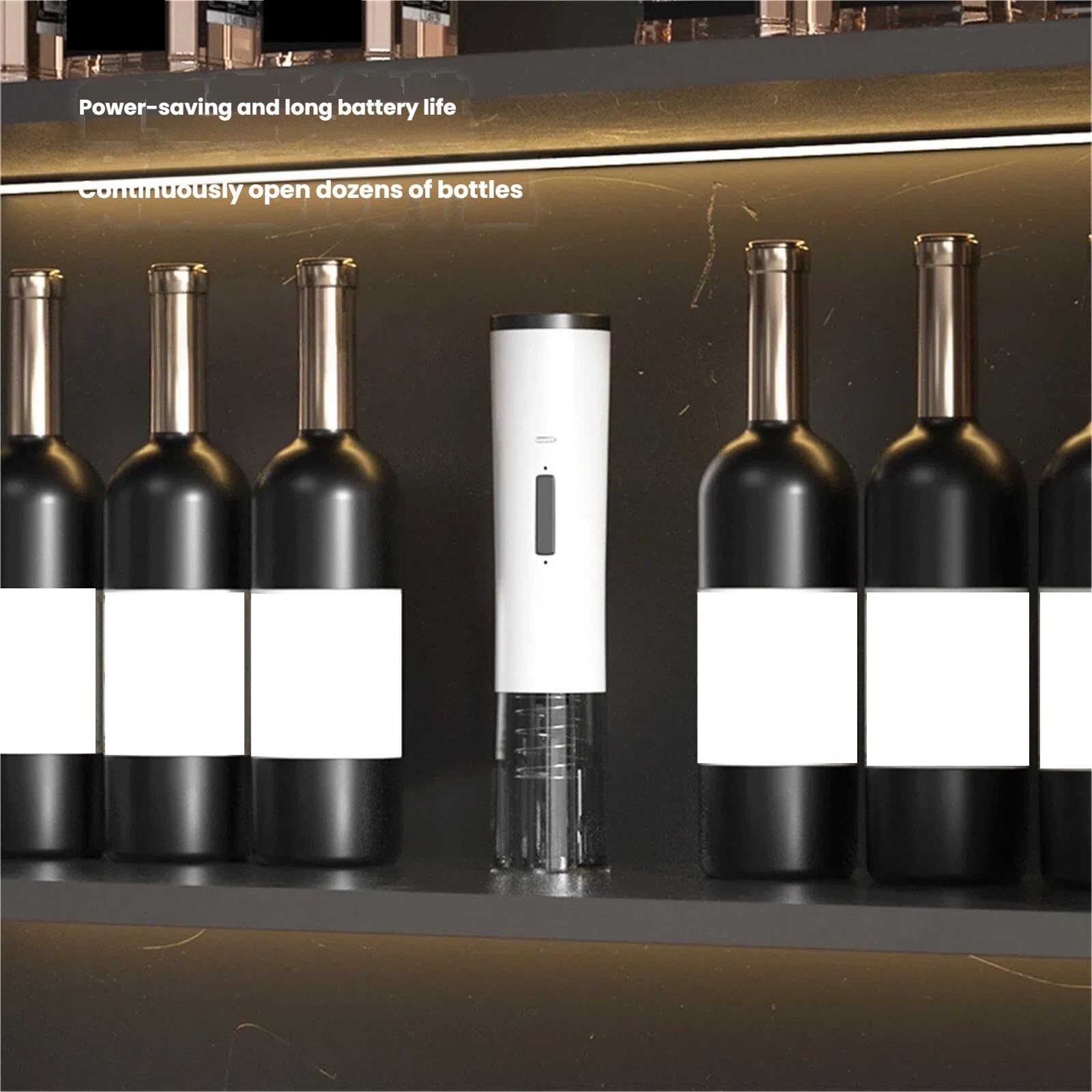 Abridores de Botellas, Abridor De Botellas Vino Eléctrico Recargable, Ideal For Reuniones Familiares Y Picnics Gadgets(Rot)