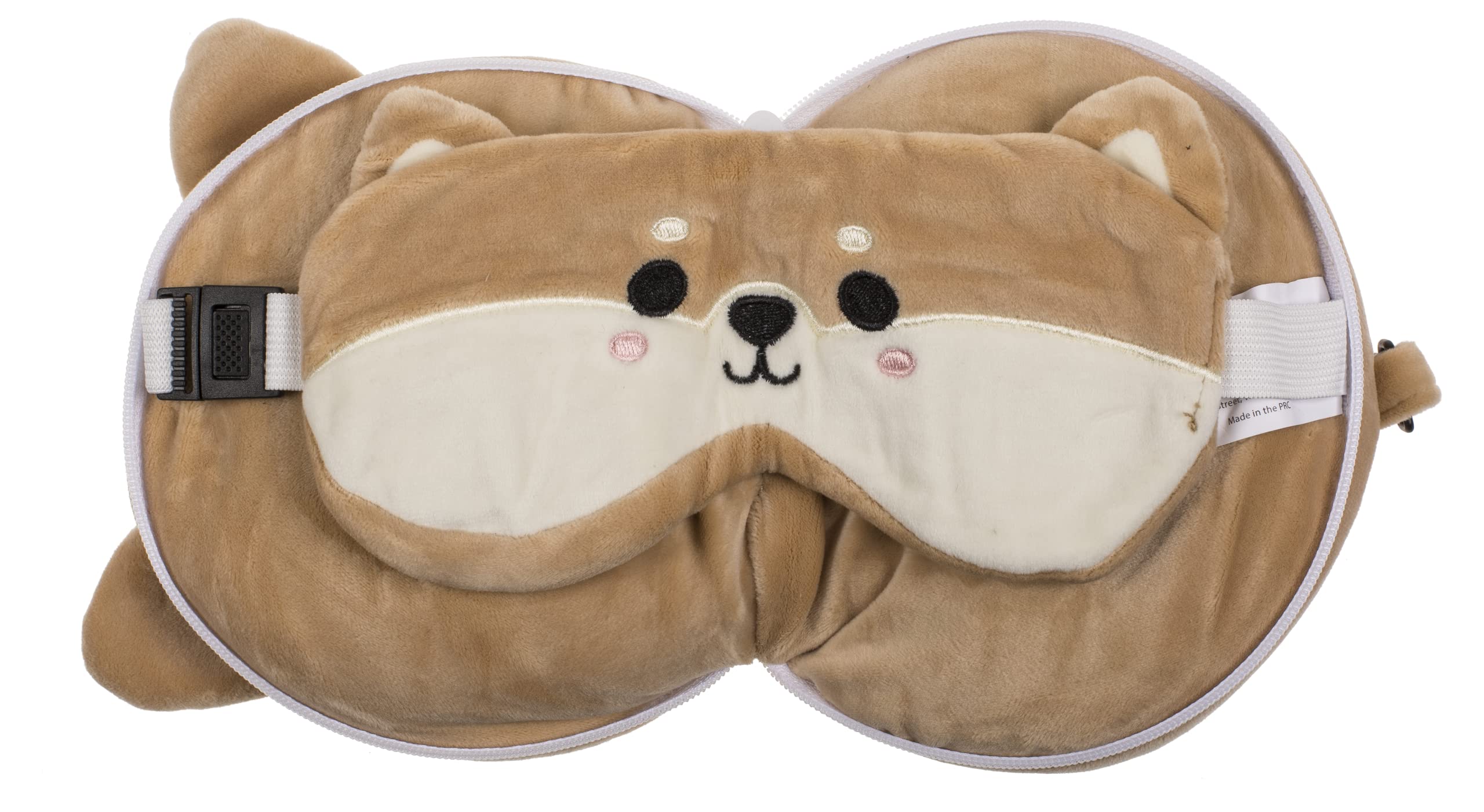 Cuscino Da Viaggio In Peluche Polpo Con Maschera Per Occhi Inclusa – Morbido E Compatto Per Dormire In Aereo, Treno O Auto – 15,5 X 14,5 X 10,5 Cm - 3