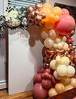 Vista 2 de Globos retro color rosa rubor, 60 globos de color oro rosa de 12 pulgadas, globos de color rosa melocotón polvoriento para cumpleaños, baby shower
