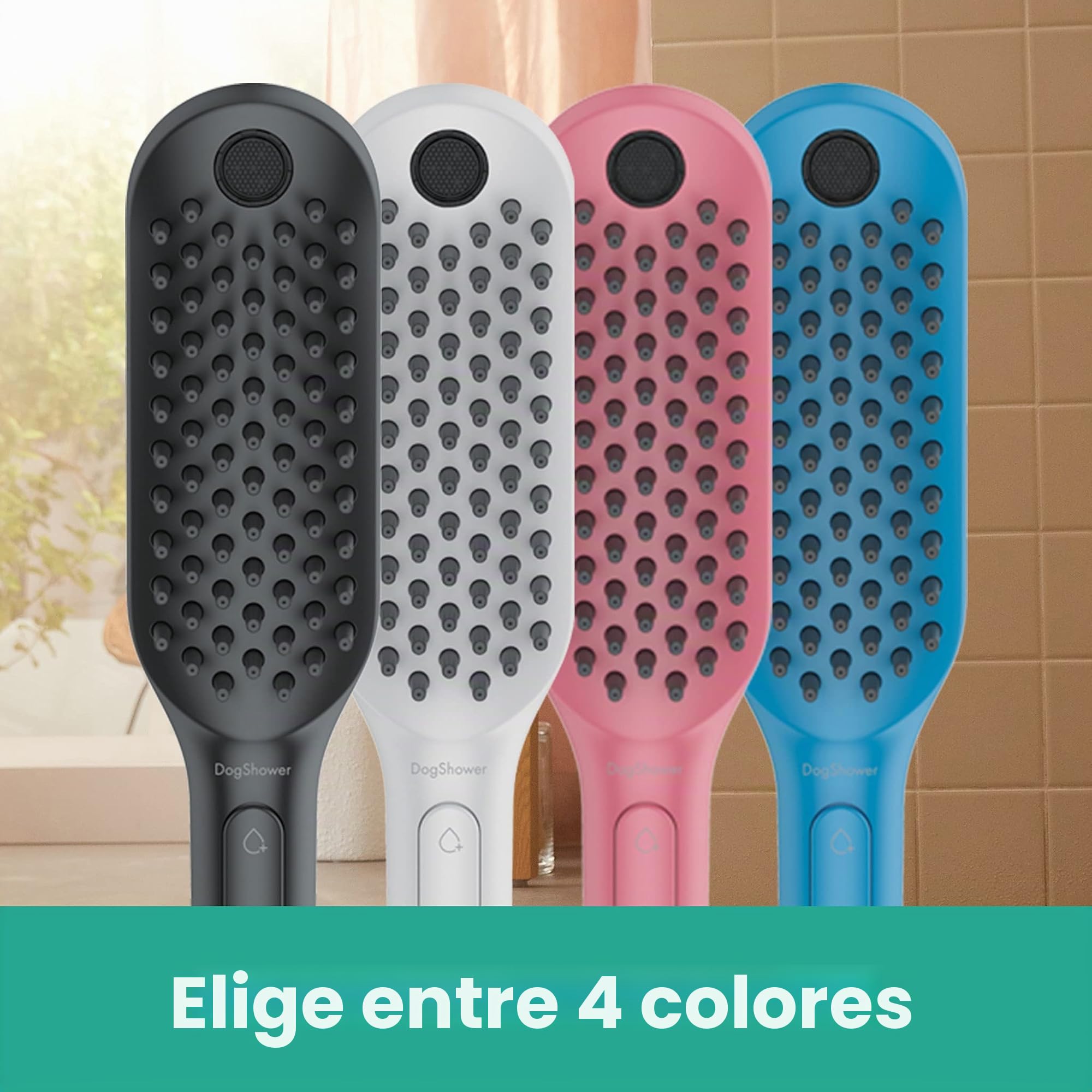hansgrohe DogShower - ducha para perros con 3 tipos de chorro, ducha de mano para el cuidado del pelaje, con toberas para masaje, blanco mate, 26640700