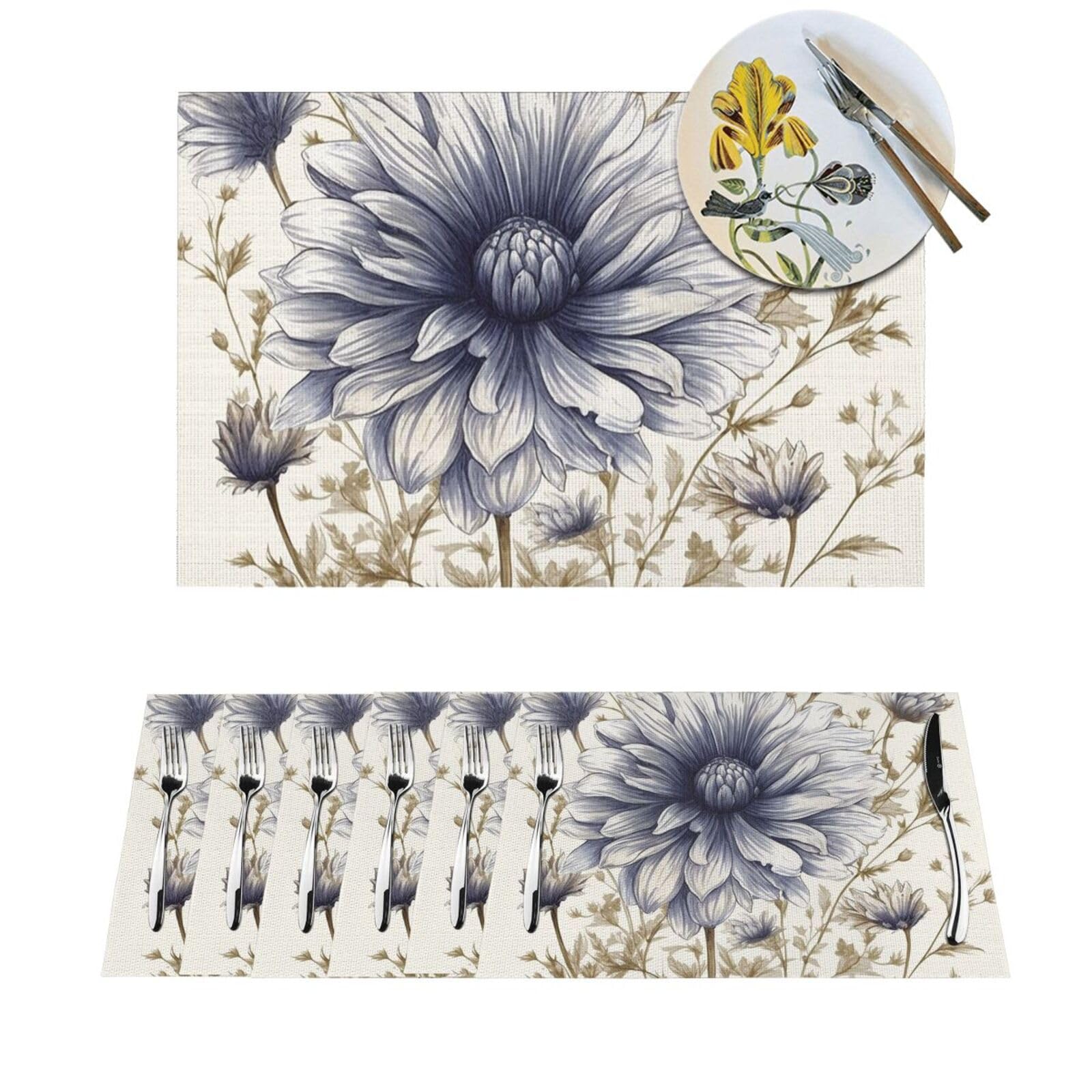 Set de table haut de gamme tissé main en PVC antidérapant