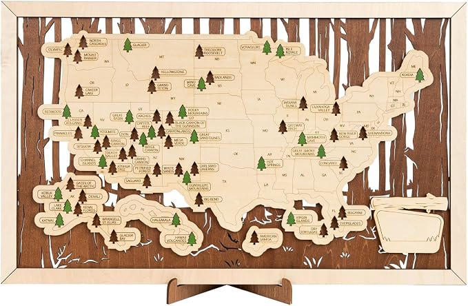 US National Parks Map Travel Map