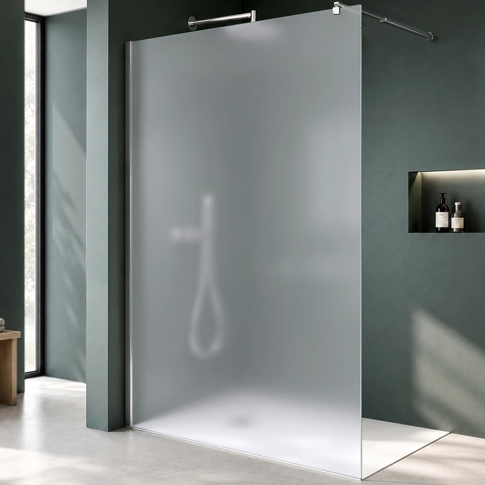 Mai & Mai Duschwand für Dusche Duschabtrennung 140x200cm Walk-In Dusche