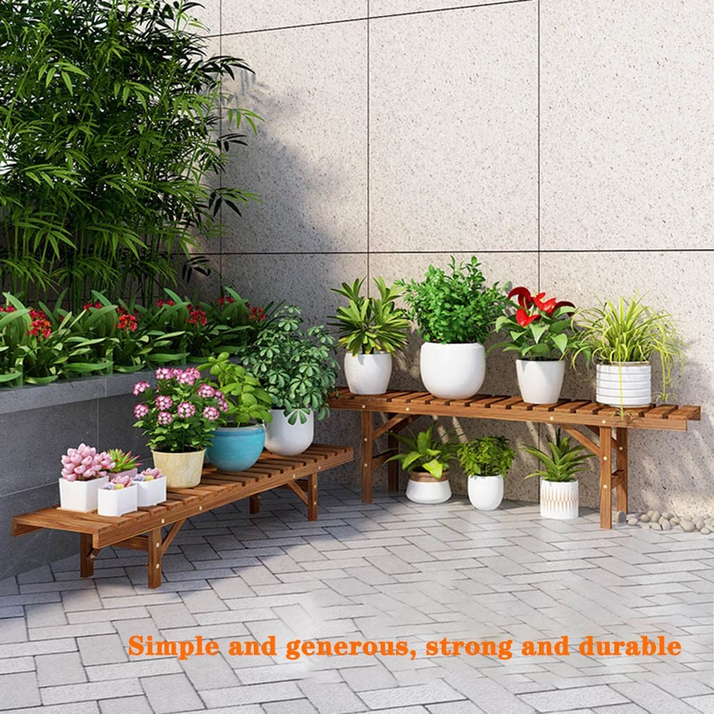 Contenants et accessoires pour plantes Banc De Balcon En Bois Jardinière Étagère À Fleurs Échelle Intérieure Support De Pot De Fleur Au Sol De Salon Combinaison Arbitraire, Support De Fleurs Beau Et P
