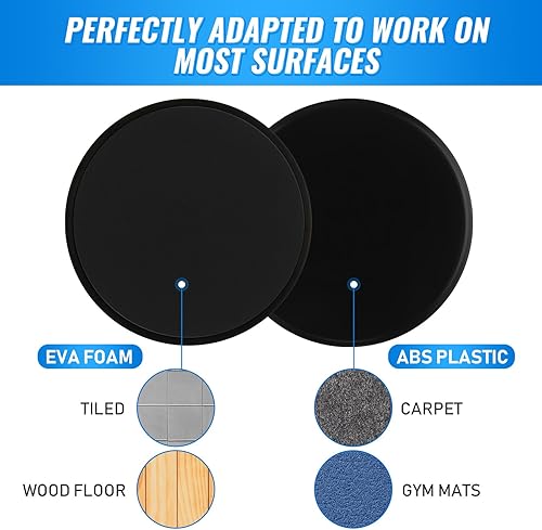 Miniatura 4 de Wettarn 24 unidades de deslizadores de núcleo para entrenar ejercicio abdominal, discos deslizantes de entrenamiento de doble cara, deslizadores de