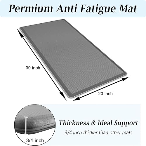 Miniatura 2 de Artnice Tapete acolchado antifatiga para cocina, impermeable, antideslizante, tapete de escritorio de pie de 0.75 pulgadas, alfombras de cocina