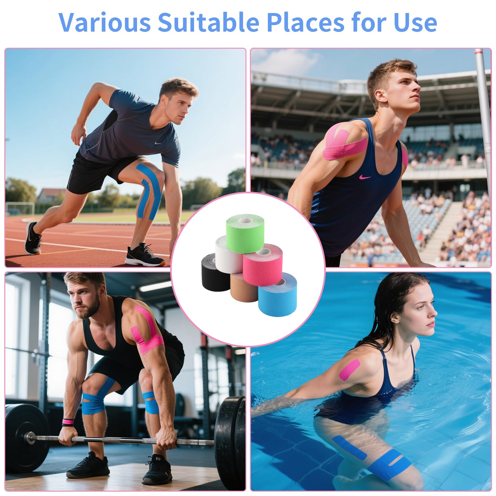 SPORTHERAPY Tape Kinesiologico per taping sportivo e professionale