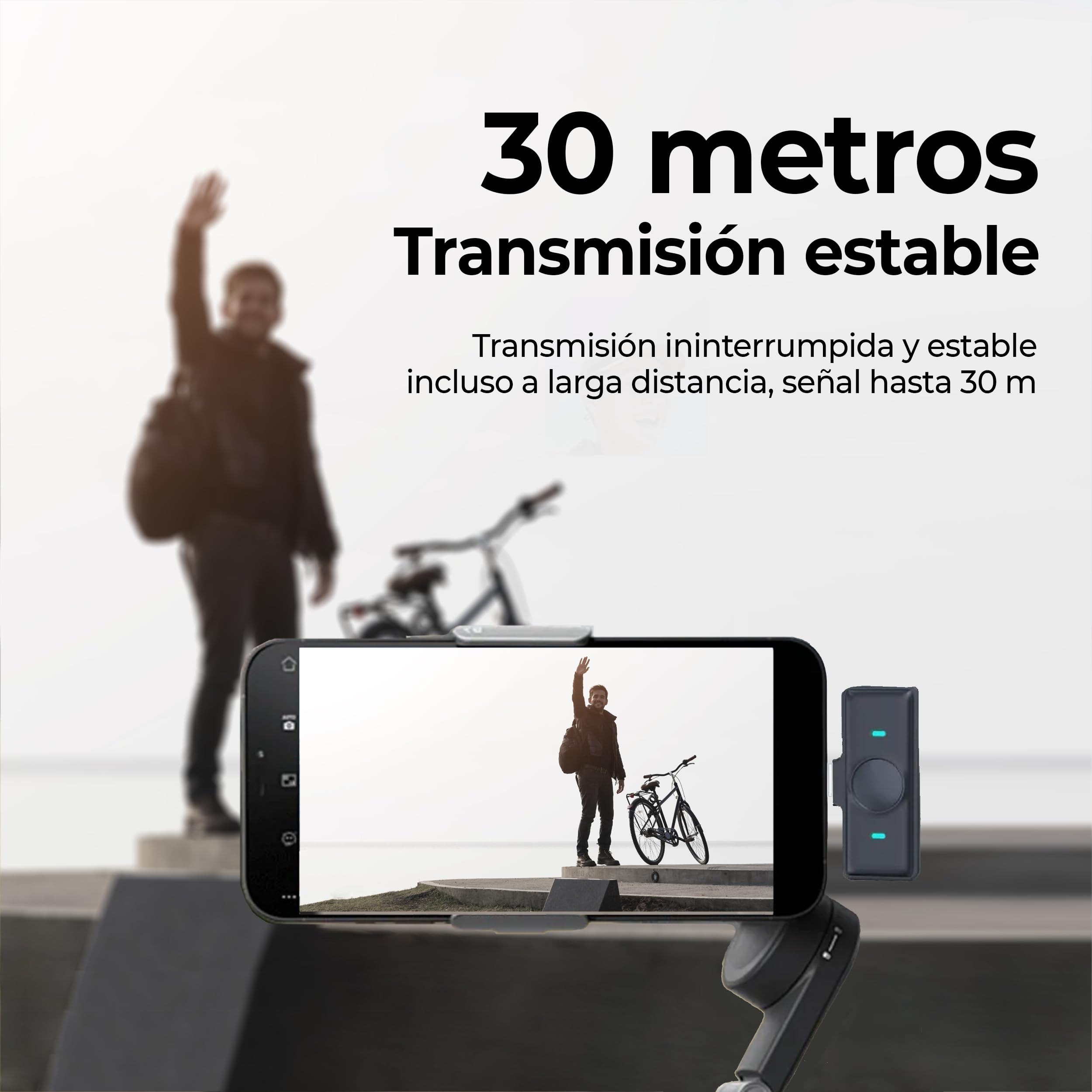 ICOVERI Microfono inalambrico iPhone, Micrófono de Solapa para Movil,Clip Magnético, Cancelación Ruido, Lavalier Grabación de vídeo. (2 Microfonos inalambricos para iPhone y USB-c)