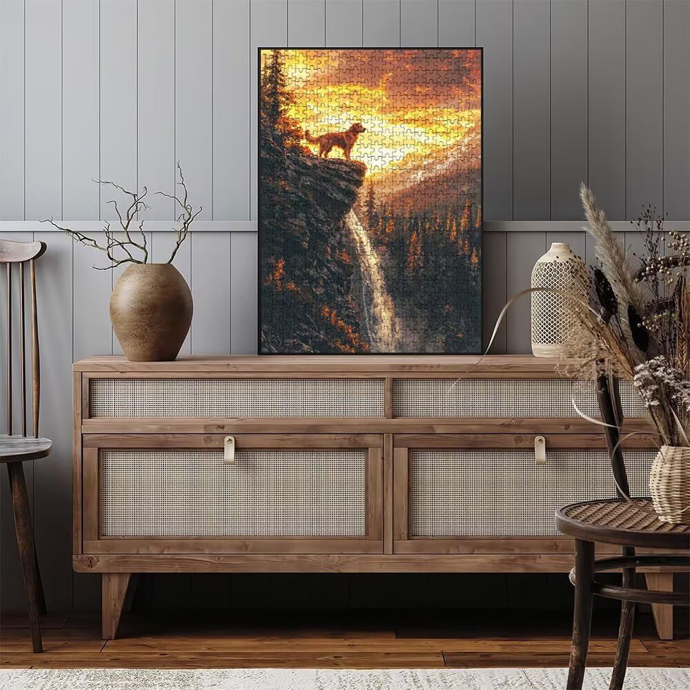 Puzzle 3000 Pezzi, La Scogliera Della Notte 3D Puzzle per Adulti Impegnativo, Educa Puzzles Artistico, Divertente E Stimolante Puzzles Decorativo per La Famiglia, Regalo e Decorazione Pareti DX0YL6904