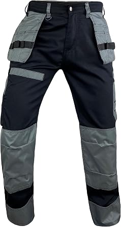 Mens Cargo Combat Pants Durable Work Pants with Tool Pockets Tactical Field Construction Work Safety Pants