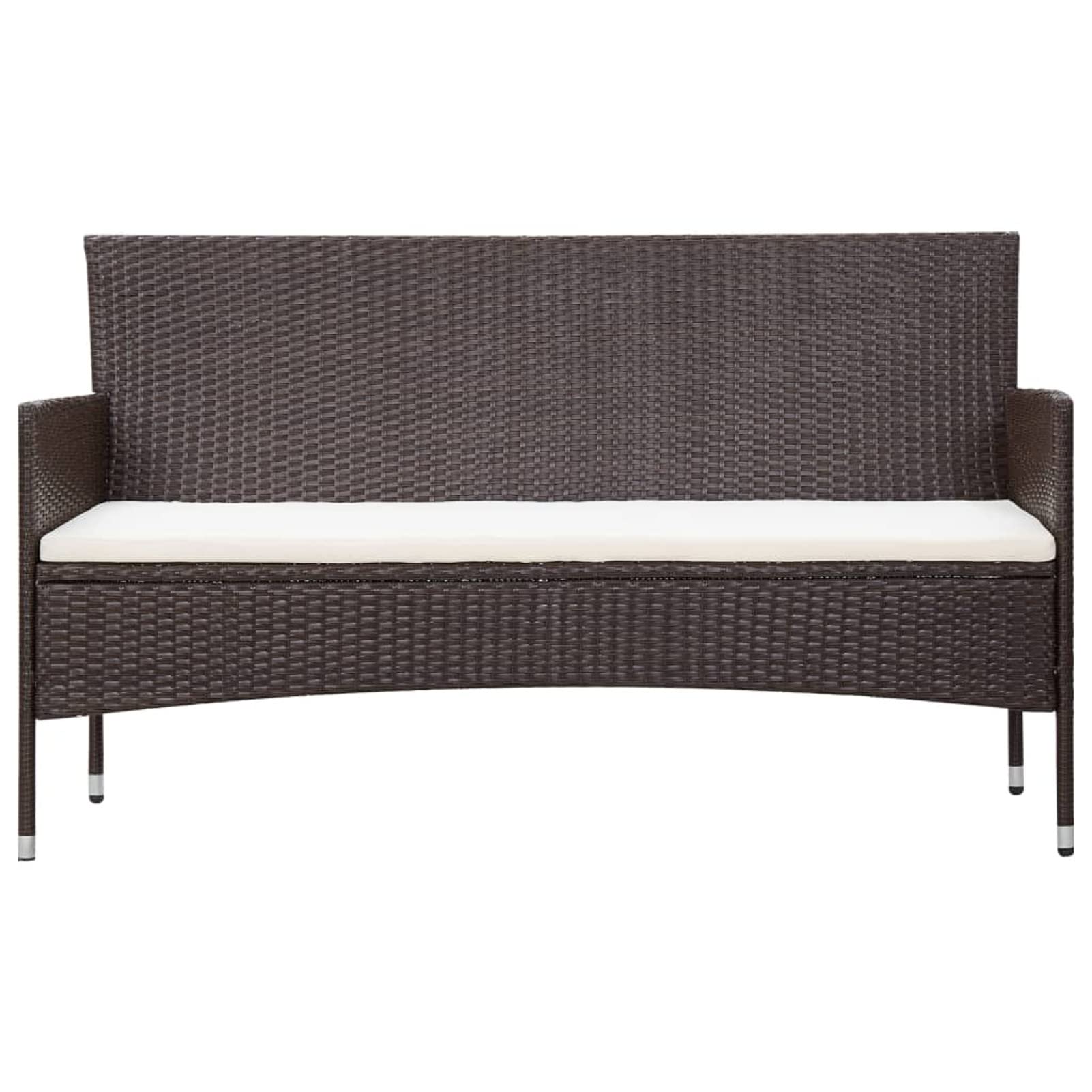 Set Muebles de jardín 5 Piezas y Cojines Set de jardín Muebles Jardin Exterior Conjunto Jardin Garden Furniture Set jardín ratán sintético marrón