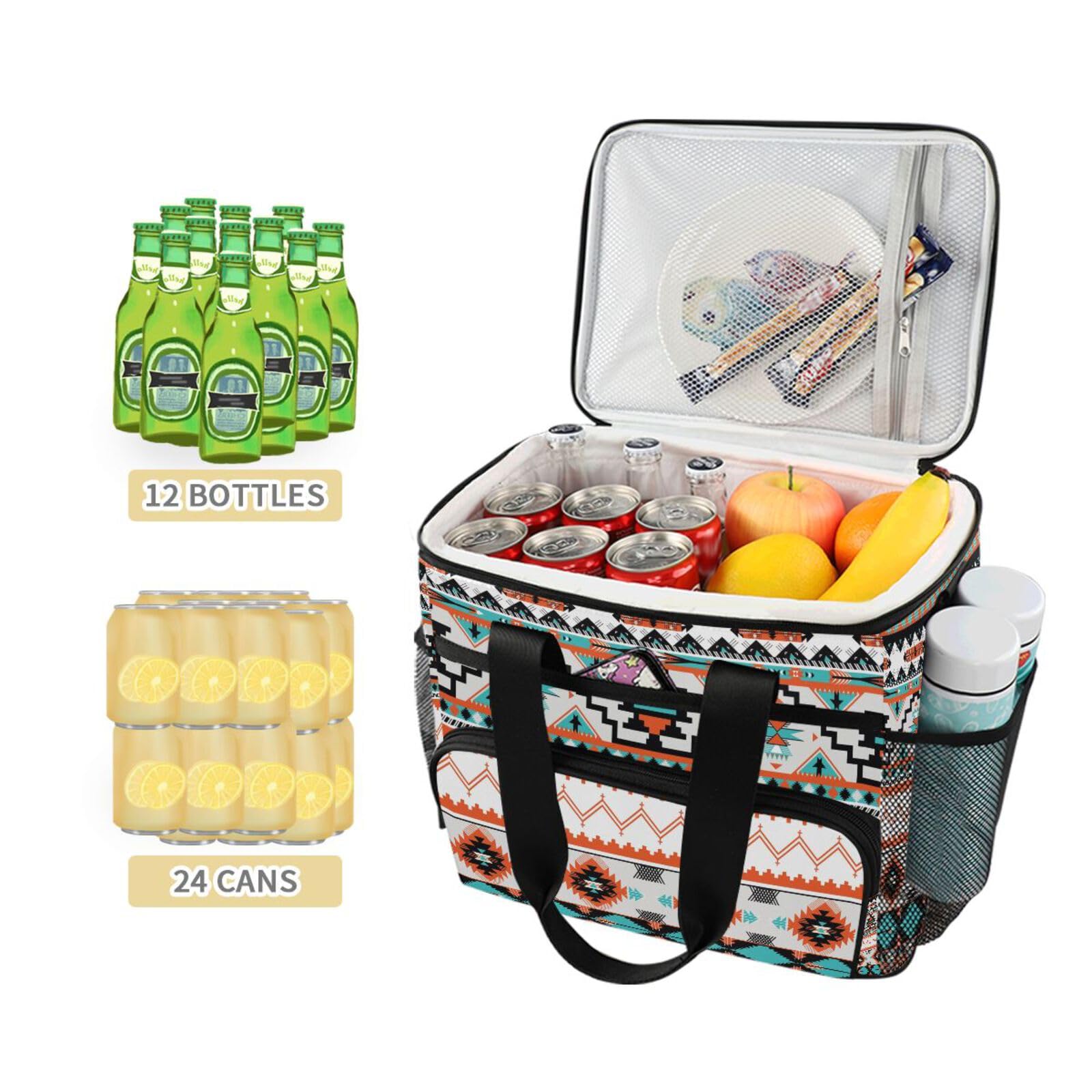 NWT Aztec Insulated Cooler Bag, beach pool food storage Amazon.com : 20-Hour Insulated Backpack Cooler Aztec Ethnic  main image 2