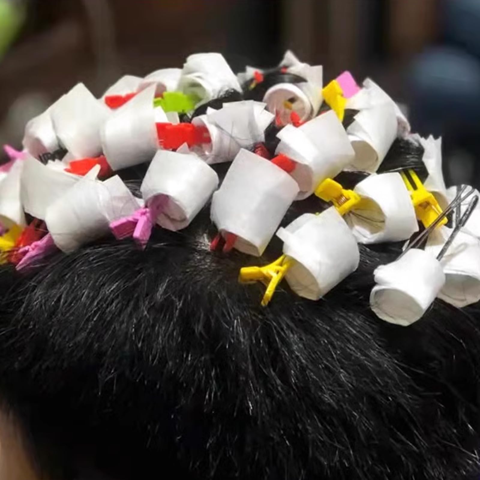 Juego de papel permanente para el pelo, papel de encaje ultrafino, 200 unidades