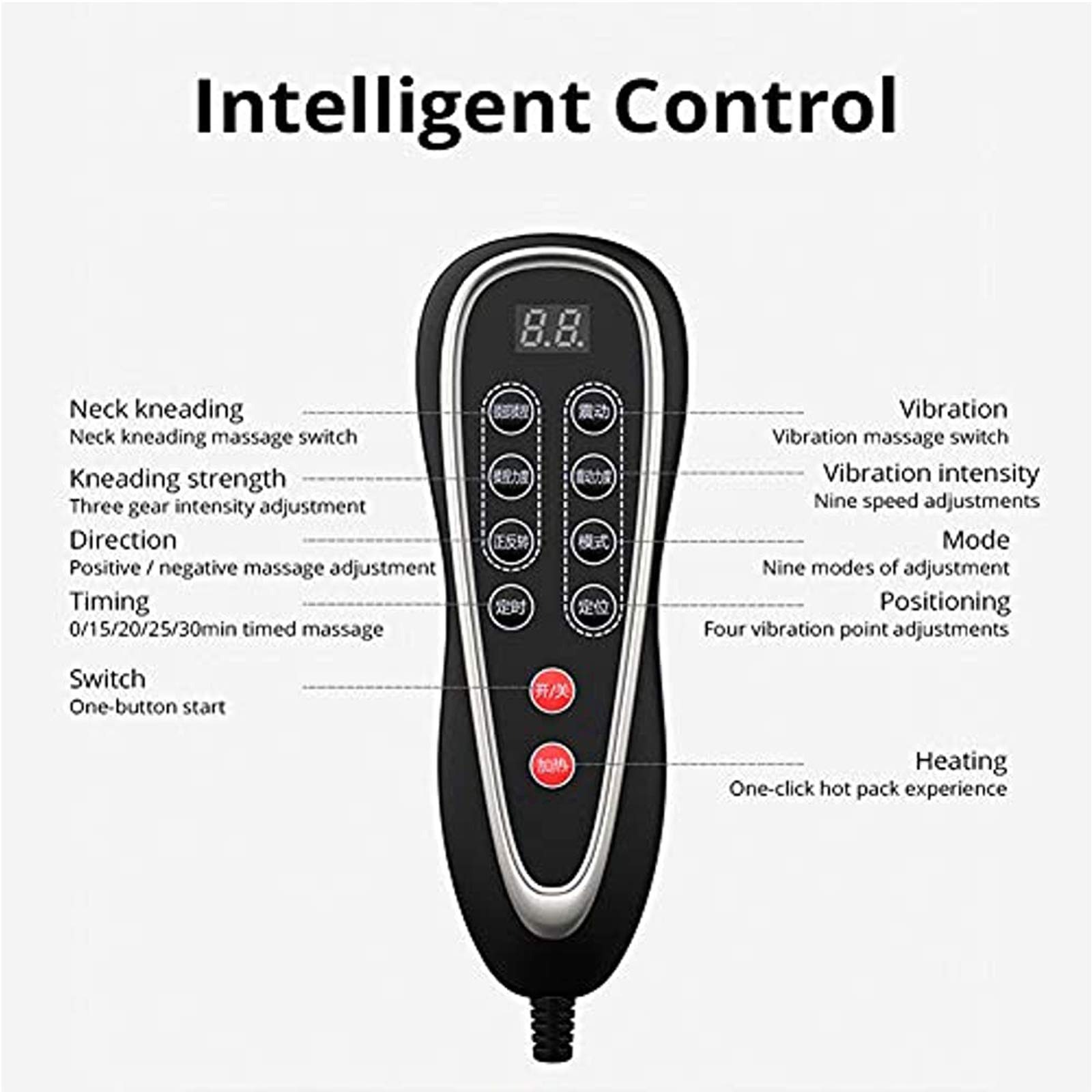 Materasso Massaggiante Riscaldato, Materasso Massaggiante Elettrico con Motori Vibranti, Massaggio Termico, Rilassamento Muscolare per Alleviare Il Dolore alla Schiena