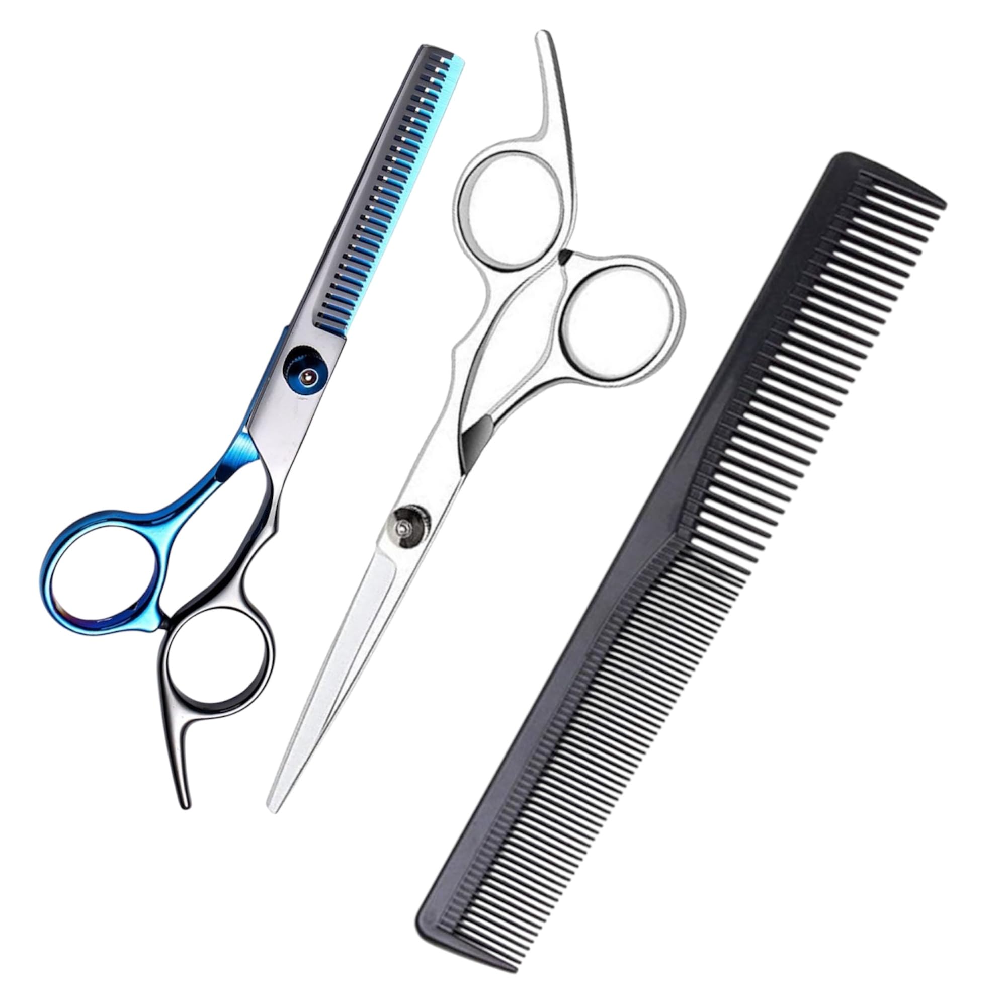 Feelhigh Professional Stainless Steel Barber Salon Hair Cutting Thinning Scissors Hair Cut Scissor with Comb